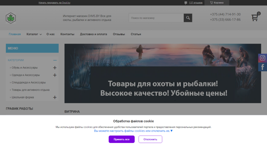 Скриншот сайта
