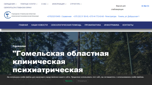 Скриншот сайта