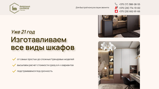 Скриншот сайта