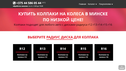 Скриншот сайта