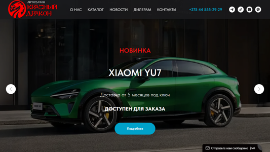 Скриншот сайта