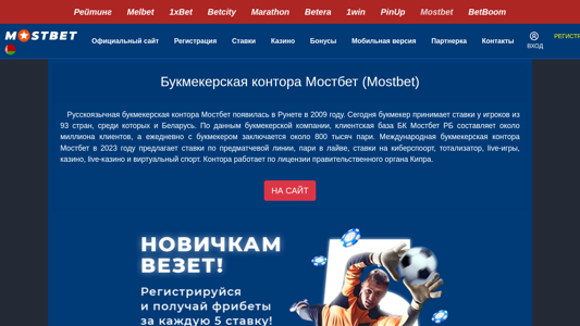 Скриншот сайта