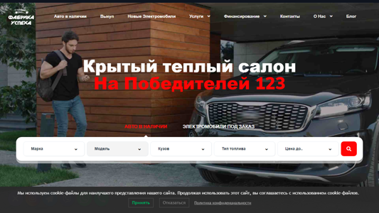 Скриншот сайта