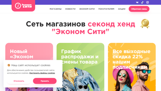 Скриншот сайта