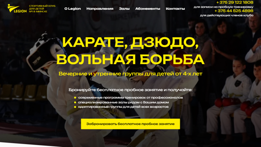 Скриншот сайта