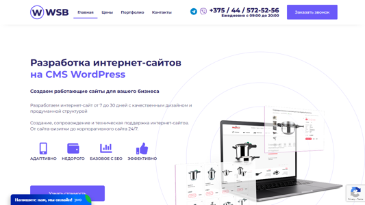 Скриншот сайта