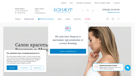 Скриншот сайта
