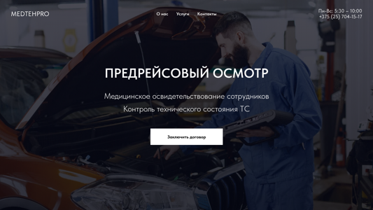 Скриншот сайта