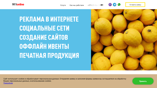 Скриншот сайта