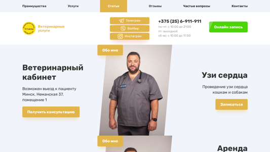Скриншот сайта