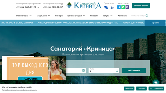 Скриншот сайта