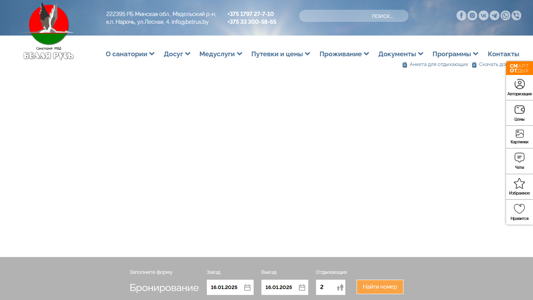 Скриншот сайта
