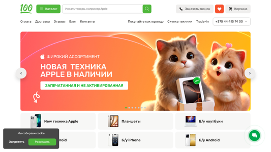 Скриншот сайта