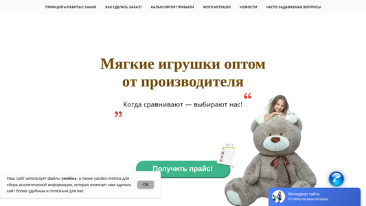 Скриншот сайта