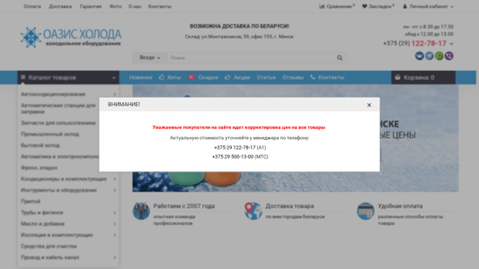 Скриншот сайта