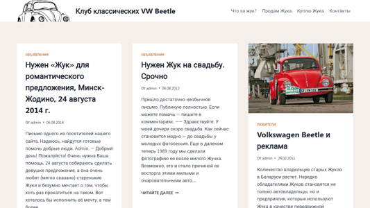 Скриншот сайта