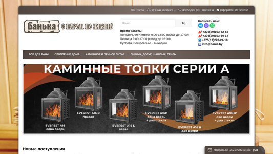 Скриншот сайта