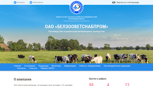 Скриншот сайта