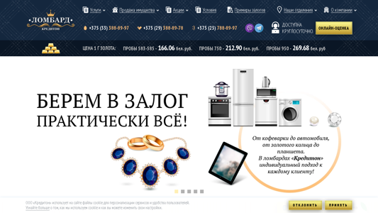 Скриншот сайта