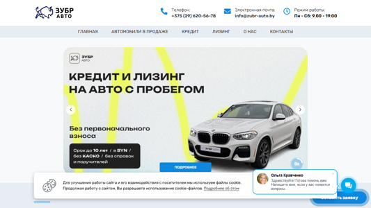 Скриншот сайта