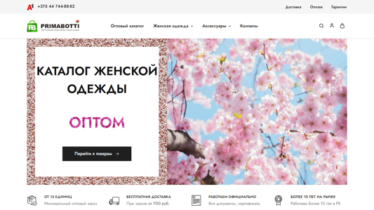Скриншот сайта