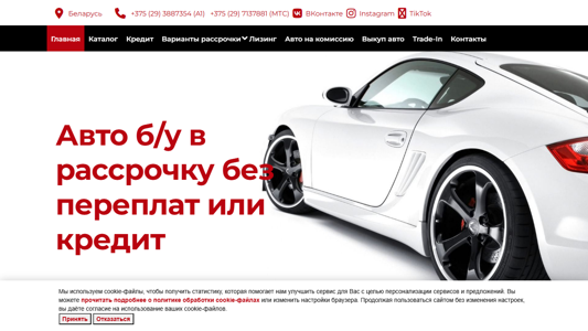 Скриншот сайта