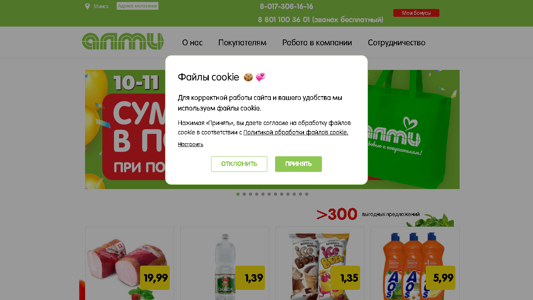 Скриншот сайта
