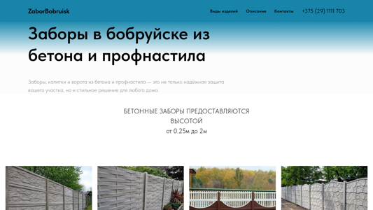 Скриншот сайта