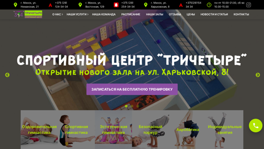 Скриншот сайта