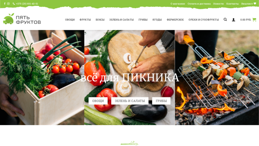 Скриншот сайта