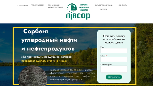 Скриншот сайта