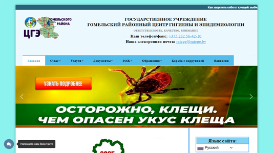 Скриншот сайта