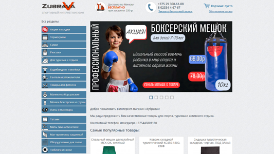 Скриншот сайта