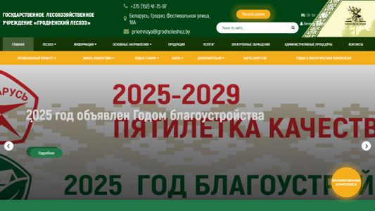 Скриншот сайта