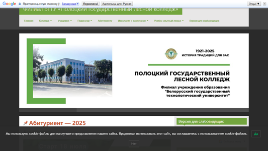 Скриншот сайта