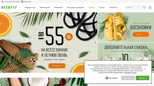 Скриншот сайта