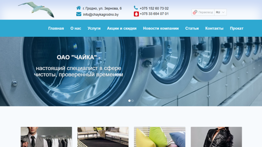Скриншот сайта
