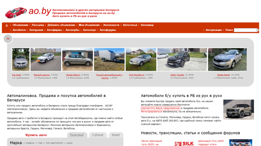 Скриншот сайта