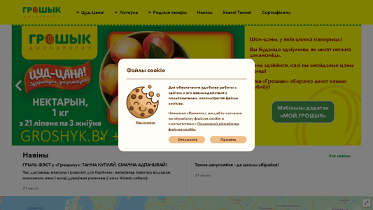 Скриншот сайта