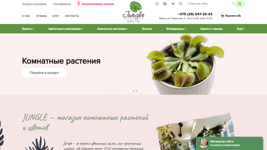 Скриншот сайта