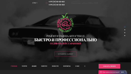 Скриншот сайта