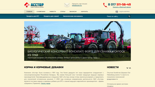 Скриншот сайта