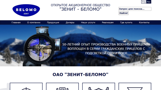 Скриншот сайта
