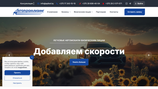 Скриншот сайта