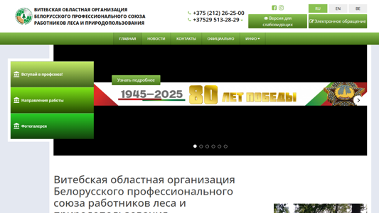 Скриншот сайта