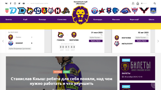 Скриншот сайта