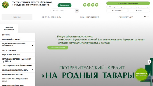Скриншот сайта