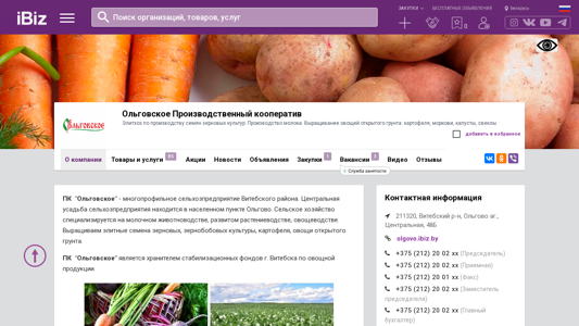 Скриншот сайта