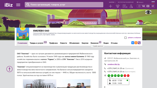 Скриншот сайта