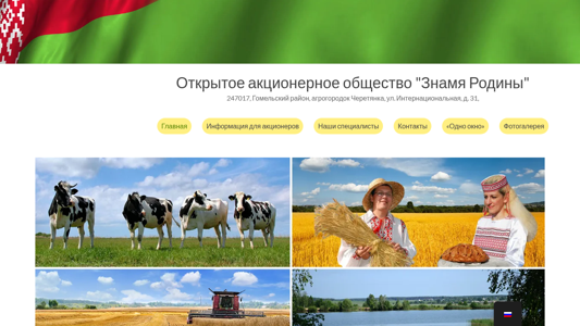 Скриншот сайта